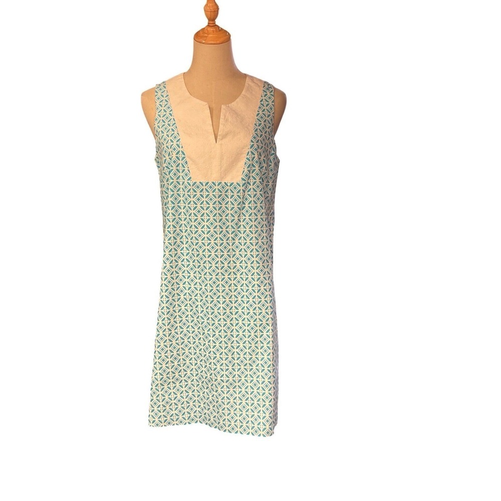 Pendleton Women's Vista Sleeveless V Neck Colorblock Fully Lined Midi Dress Sz 8